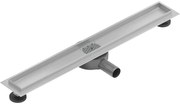 Mexen Flat nerezový sprchový žľab 50 cm s rotačným 360° sifónom - telo žľabu bez krytu, nerez, 1040050