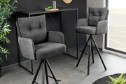 Otočná barová stolička s taštičkovými pružinami Avignon antracit