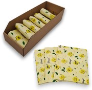 usporadejto.cz 6 ks vaflových kuchynských utierok + úložný box - CITRÓN