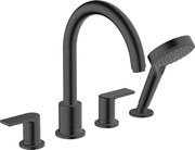 Hansgrohe Vernis Shape, batéria na okraj vane, 4-otvorová inštalácia, čierna matná, HAN-71459670