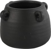 Čierny cementový kvetináč CELTIC Veľkosť: S