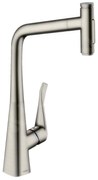 Hansgrohe M71, drezová batéria M7117-H320 s výsuvnou spŕškou, sBOX, vzhľad nehrdzavejúcej ocele, HAN-73816800
