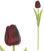 Umelý penový Tulipán mini, tmavočervená, 5 x 5 x 34 cm