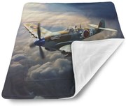 Sablio Deka pre bábätko Stíhačka Spitfire - 80x100 cm