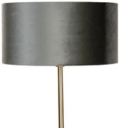 Stojacia lampa mosadz s velúrovým tienidlom zelená 50 cm - Simplo