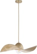 Luster na lanku KAPELLO 1xE27/60W/230V pr. 55 cm zlatá