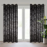 ZATEMŇOVACÍ ZÁVES NA KRÚŽKOCH ELISE 140X250 CM ČIERNA