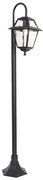 Klasická vonkajšia lampa čierna 135 cm IP44 - Berta