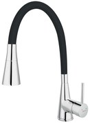 Novaservis Novaservis, Dřezová stojánková baterie s černým ramenem a sprškou, 70720-0C