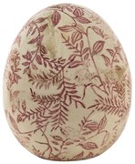 Keramické dekoračné vajíčko s kvetmi Roset - Ø14*16 cm