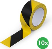 PVC výstražná páska 50 mm x 33 m, balenie 10 ks, čierno-žltá