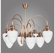 Kemar RI/8/M - Luster na tyči RINAMA 8xE27/60W/230V mosadz