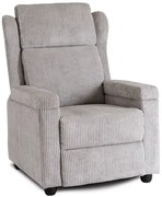 Kreslo DARIO sivé, z menčestru