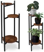 Stojan na květiny Tretorri Rustic hnědý/černý