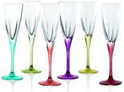 Sada 6 pohárov na sekt RCR Cristalleria Italiana Gemma