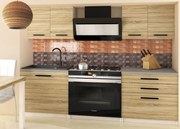 Kuchynská linka Belini 120 cm dub sonoma s pracovnou doskou Tiesto2 TOR TIESTO2/2/WT/DS/0/B1