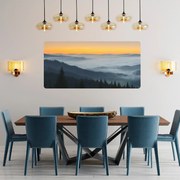 PIPPER. Samolepiaca textilná tapeta - Východ slnka nad horami