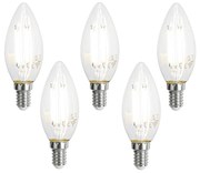 Sada 5 inteligentných LED žiaroviek E14 C35 číra 4,2 W 470 lm 2700 – 6500 K