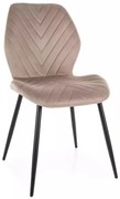 Stolička Mike Velvet tmavobéžová
