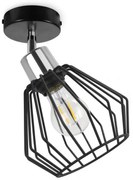 Bodové svietidlo Nuvola 4, 1x čierne drôtené tienidlo, (možnosť polohovania), g