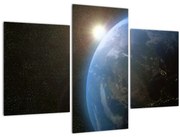 Obraz krajiny z vesmíru (90x60 cm)