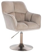 LuxuryForm DESIGN Kreslo AMALFI VELUR na zlatom tanieri - latte