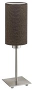 Eglo - LED Stolná lampa TUNJA 1xE27/60W/230V 26,5 cm matný chróm/hnedá