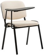 Stolička Ken s skladacím stolíkom koženka - krémová