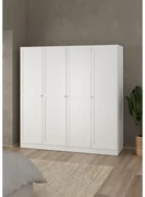 Biela šatníková skriňa 195,5x200 cm Billund – Tvilum