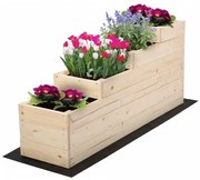 Vyvýšený záhon 30x120, poschodový, drevený