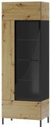 Vitrína Lorren 10 (dub artisan + čierna matná). Akcia -20%. Vlastná spoľahlivá doprava až k Vám domov. 1068164