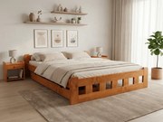 Posteľ Naomi zvýšená 180 x 200 cm, jelša Rošt: S lamelovým roštom, Matrac: Matrac COCO MAXI 20 cm