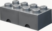 Úložná detská zásuvka LEGO s 8 gombíkmi Brick