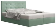Manželská posteľ  Boxspring 160 cm Duel 1 (mätová) (s matracom a úložným priestorom). Akcia -20%. Vlastná spoľahlivá doprava až k Vám domov. 1046431