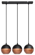 LED Luster na lanku MIDWAY 3xGU10/4,8W/230V čierna/medená