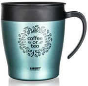 Banquet Termohrnček cestovný TAZZA 330 ml, zelenosivá