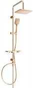 Mexen sprchový set T62 s hornou hlavicou 20x20 cm, ružovo-zlatá, 798626293-60
