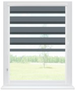 Dekodum Roleta deň a noc v bielej kazete soft, farba látky Grafit Šířka (cm): 55, Dĺžka (cm): 150, Strana mechanizmu: Práva