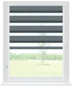 Dekodum Roleta deň a noc v bielej kazete soft, farba látky Grafit Šířka (cm): 72, Dĺžka (cm): 150, Strana mechanizmu: Práva