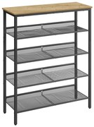 Botník TAYLOR ARTISAN s čiernou konštrukciou, 4 police