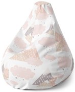 Sedací vak Pear detské pyramídy - detský, béžová / biela