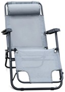 Záhradné lehátko Senator - sivá