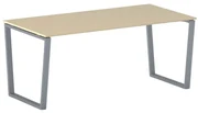 Kancelársky stôl PRIMO IMPRESS, sivostrieborná podnož, 1800 x 900 mm, breza