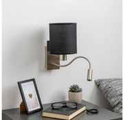 Brilagi - LED Nástenná lampa NUBILA 1xE27/25W/230V + LED/3W chróm/čierna