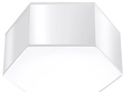 Stropné svietidlo Sunde 1, 1x biele plastové tienidlo, (biely plast)