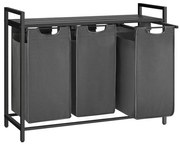 Kôš na bielizeň REX čierna/šedá