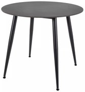 SIGNAL MEBLE Okrúhly jedálenský stôl RION 90, čierny mat/čierny mat keramika