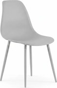 Jedálenská stolička OSAKA plastová, svetlo sivá