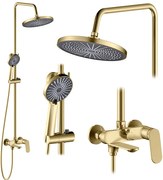 Rea Marco, sprchový set s vaňovou výlevkou, zlatá matná, REA-P8548