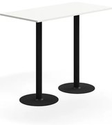 Barový stôl ALVA, 1400x700x1100 mm, HPL, čierna/biela